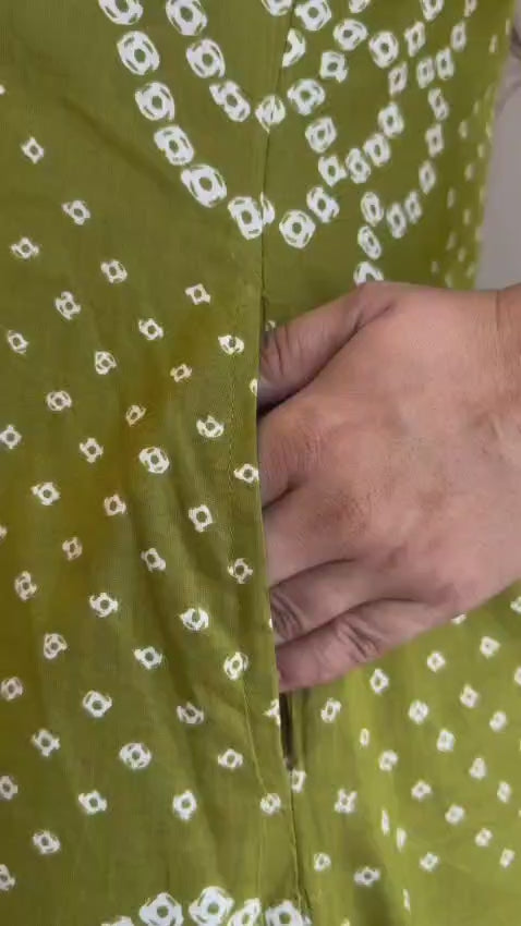 Embroidery Partywear Bandhani Suit Cotton Fabric